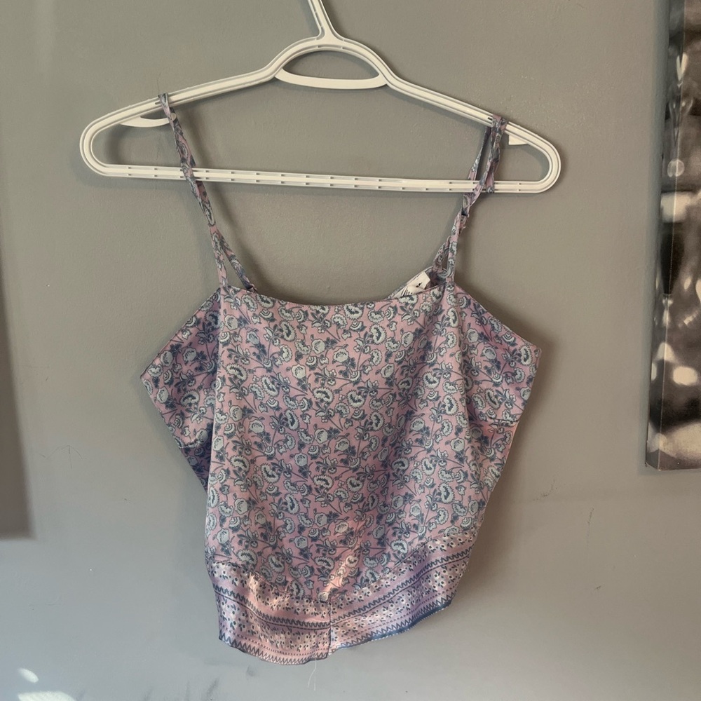 Floral Pink and Purple Women's Bandana Top